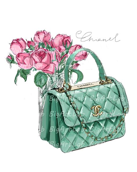 chanel borsa clipart|Chanel wall art printables.